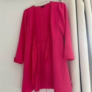 Topshop Hot Pink Longline Blazer